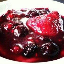 Vanilla Panna Cotta with Mixed-Berry Compote