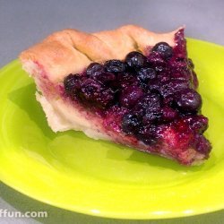 Lemon Pie with Blueberry Topping