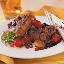 Grilled Lamb Chops with Wine Sauce