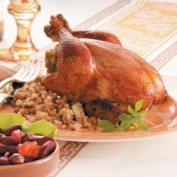 Cornish Hens with Almond Stuffing