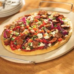 Grilled Pizza with Italian Sausage