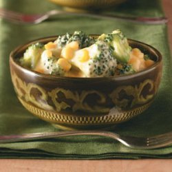 Corn and Broccoli in Cheese Sauce