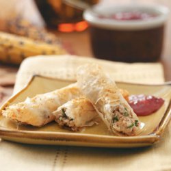 Turkey Cigars with Cranberry-Dijon Dipping Sauce
