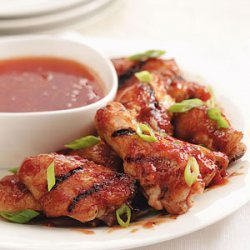 Grilled Peach BBQ Chicken Wings