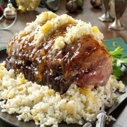 Pork Roast with Apricot-Rice Stuffing