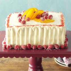 Cranberry Cake with Tangerine Frosting