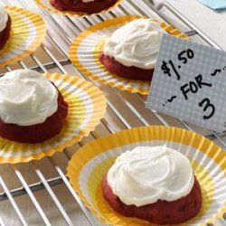 Frosted Red Velvet Cookies