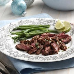 Flank Steak with Cranberry Chimichurri