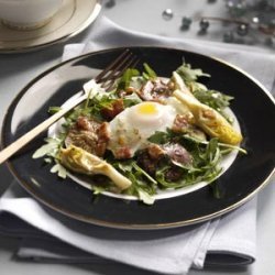 Poached Egg Salads with Pancetta Vinaigrette