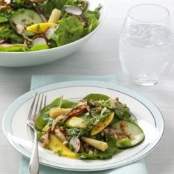 Wilted Shiitake Spinach Salad