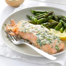 Creamy Herb Grilled Salmon