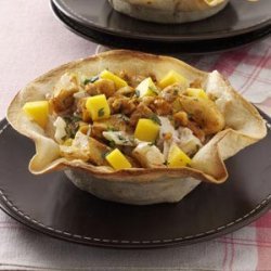Chicken and Mango Tortilla Bowls