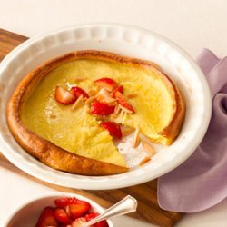 Dutch Baby Pancake with Strawberry-Almond Compote