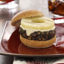 Grilled Black Bean and Pineapple Burgers