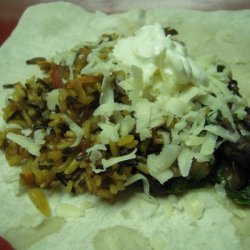 Black Bean, Spinach, and Mushroom Burritos