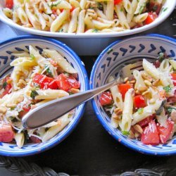 Pasta with Tomatoes, Pine Nuts and Basil