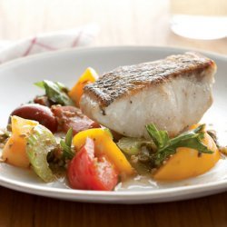 Striped Bass with Heirloom Tomato Scampi