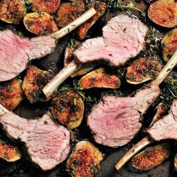Lamb Chops with Fresh Herbs and Roasted Figs