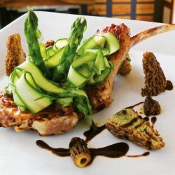 Veal Chops with Asparagus and Morels