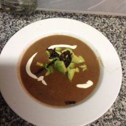 Avocado Soup with Ancho Cream