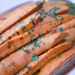 Grilled Sweet Potatoes with Lime Cilantro Vinaigrette