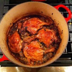 Braised Duck Legs with Leeks and Green Olives