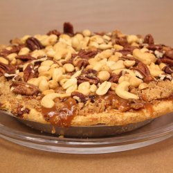 Caramel-Walnut Pie with Dried Cherries