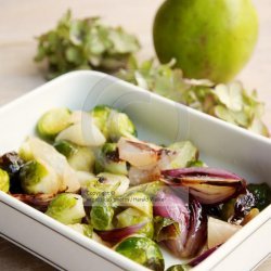 Brussels Sprouts and Roasted Red Onions