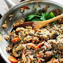 Orzo Pilaf with Mushrooms
