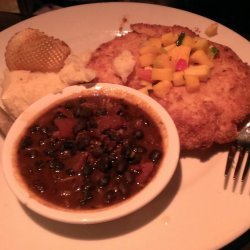 Crusted Chicken and Black Beans