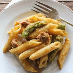 Penne in Cream Sauce with Sausage