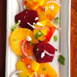Beet, Mint, and Goat Cheese Salad