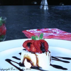 Panna Cotta with Strawberries and Balsamic Vinegar