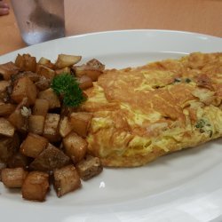 Green Onion and Mushroom Omelet