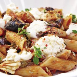 Penne with Tomatoes, Olives and Capers