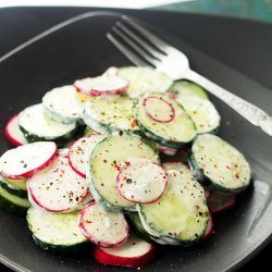 Radish and Cucumber Salad with Yogurt Dressing