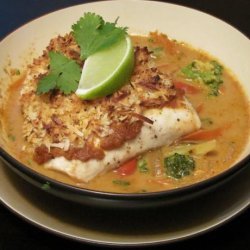 Broiled Tilapia With Thai Coconut- Curry Sauce