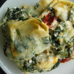 Tortellini  and Spinach Bake