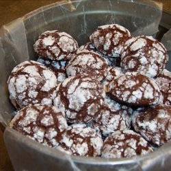 Chocolate Snowflake Cookies (Chocolate Crinkles / Crackles)