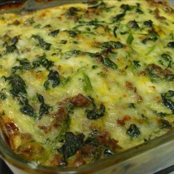 Vegetarian Spinach, Cheese and   Sausage  Casserole