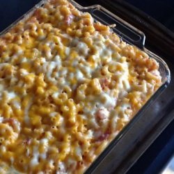 Baked Macaroni and Cheese with Stewed Tomatoes