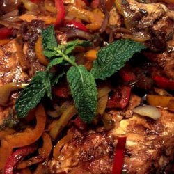 Balsamic Chicken Breasts With Peppers and Onions