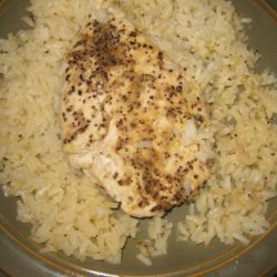 Lemon Pepper Chicken Breasts on a Bed of Rice