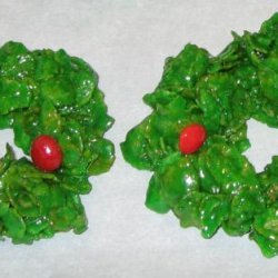 Christmas Holly Wreath Clusters