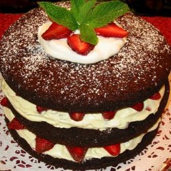 Chocolate Raspberry (Or Strawberry) Tall Cake