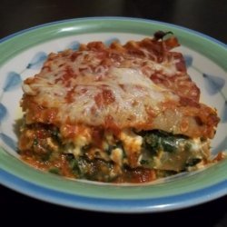 Portabella Mushroom With Spinach and Feta Lasagna (Vegetarian)