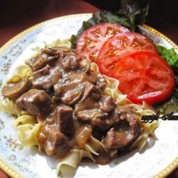 Slow-Cooker Beef Tips and Noodles