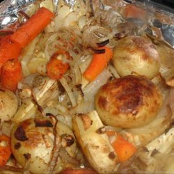 Balsamic-roasted Baby Potatoes & Carrots