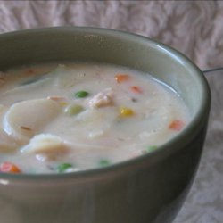 Almost Too-Easy Potato-Chicken-Cheese Soup
