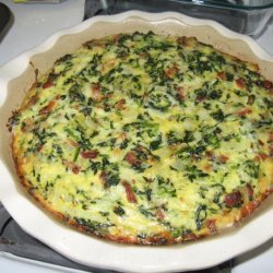 Crustless Bacon, Spinach & Swiss Quiche - Low Carb